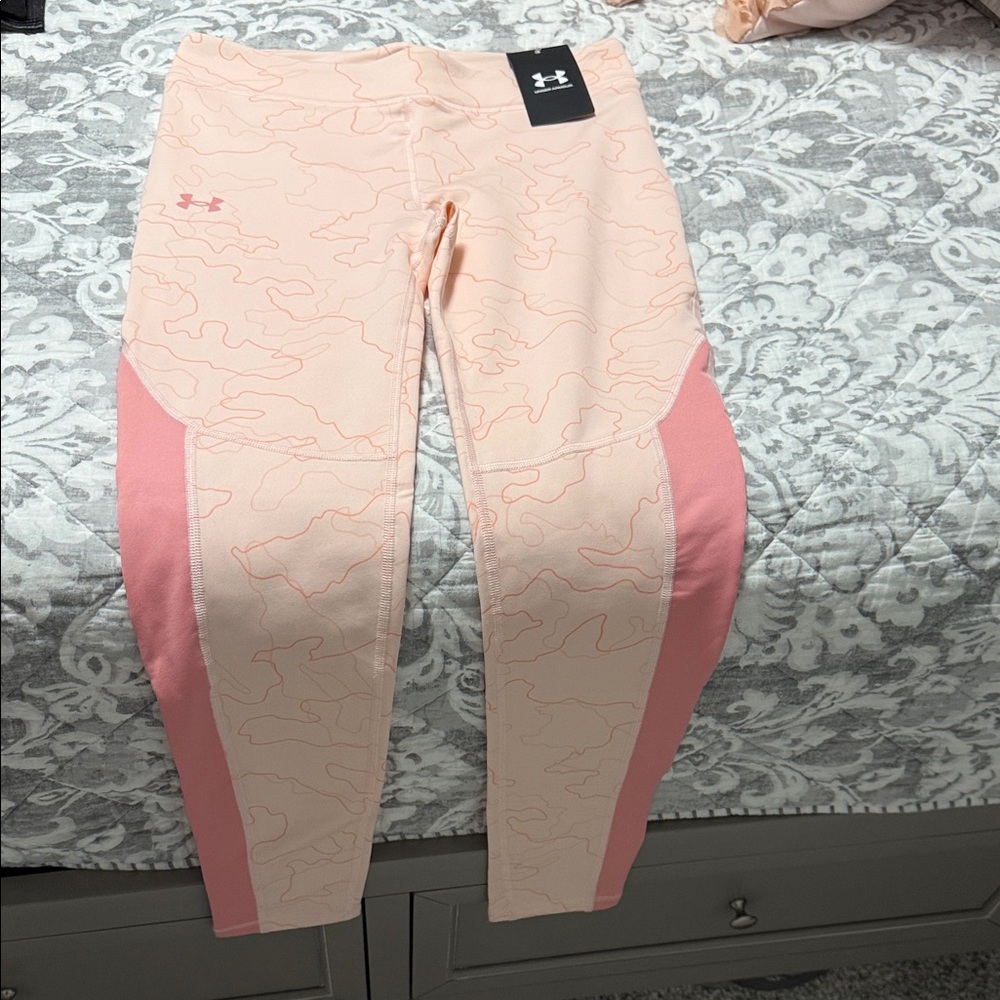 Under Armour Women's Peach and Pink Leggings